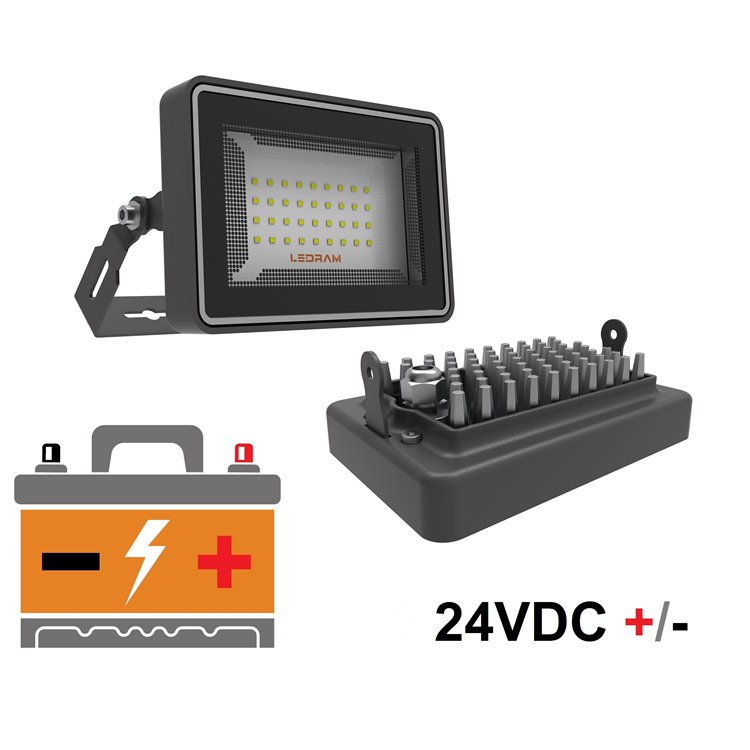 24 volt dc 100 watt led projektör ledram gm 100 24 dc ...